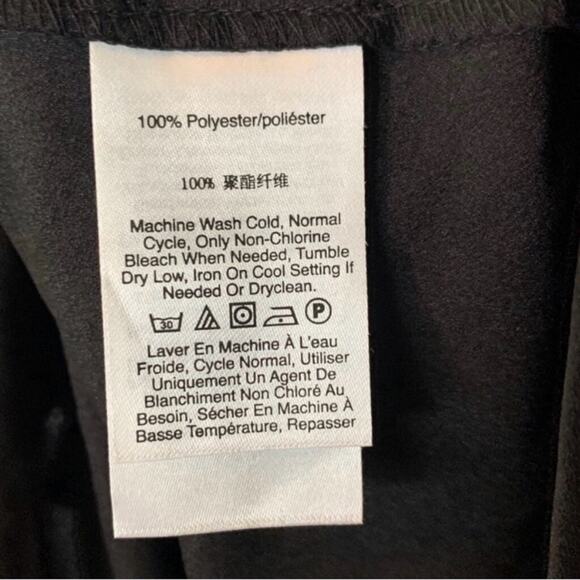 DKNY Purple Floral Tie-Waist V-Neck Blouse 3/4 Sleeve Top Small NWT - Picture 4 of 4